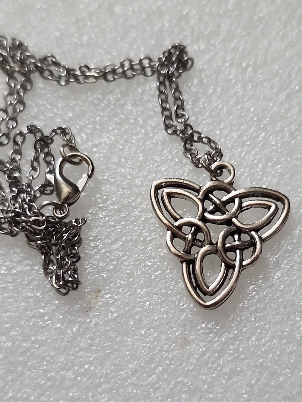 Hand Crafted Silver Celtic Knot Pendant Necklace